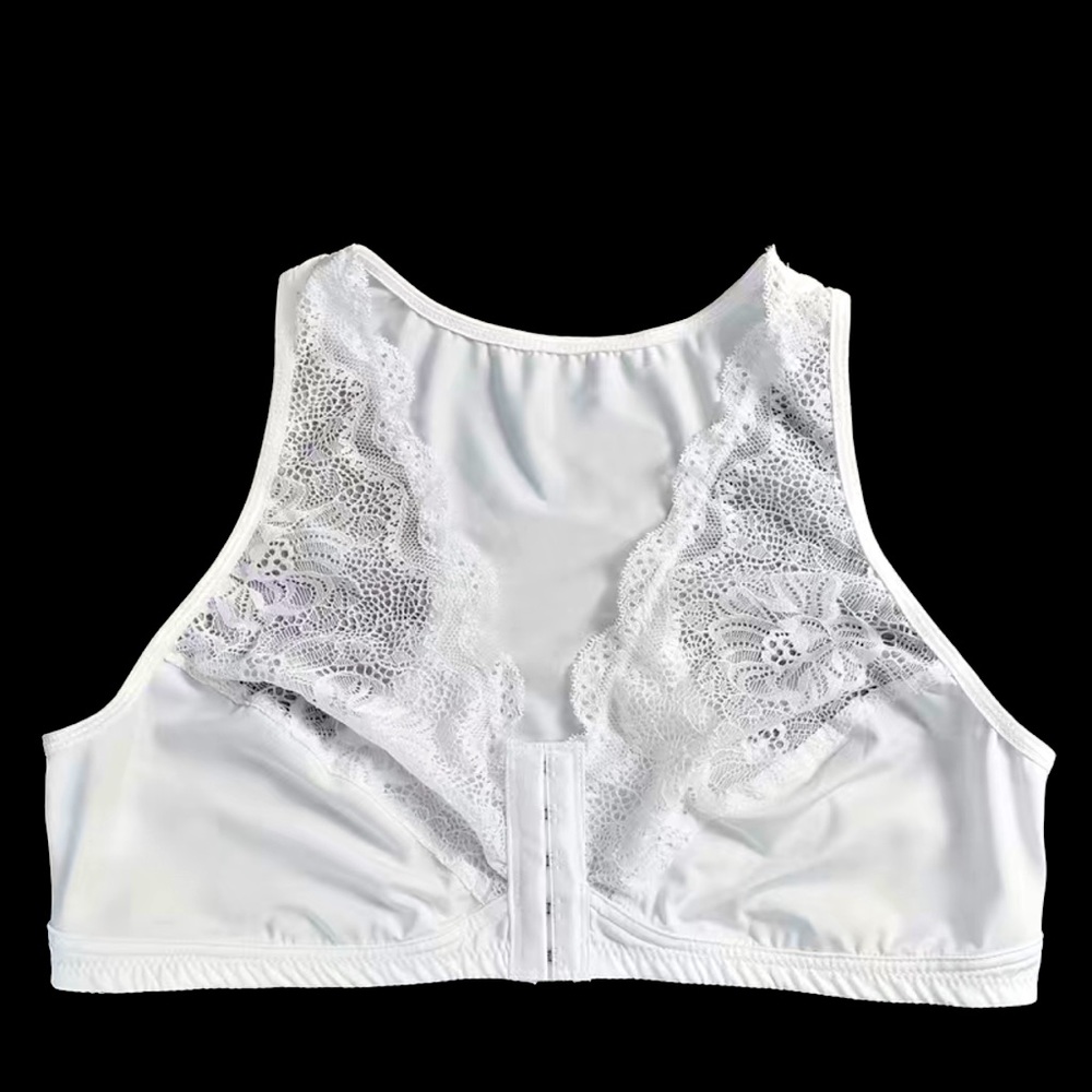 Plus Size 4X Floral Lacey Buckle Front Seamless Bra, Brand New - Picture 7 of 9